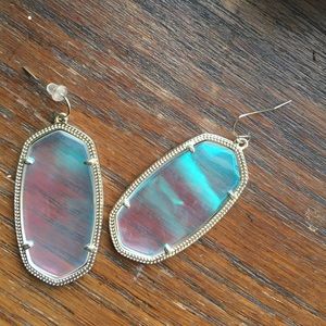 Danielle earrings in dichroic glass